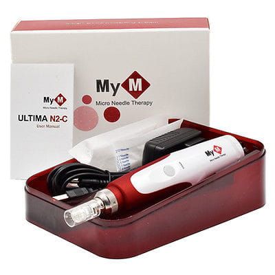 Dermapen Stamp MYM Mezoterapia Mikroigłowa + 6 sztuk + Kwas