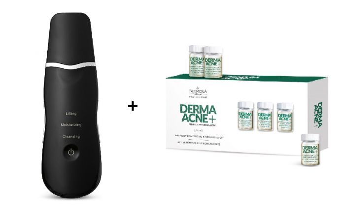 Zestaw intensywnie odżywiający, Peeling + 5 x koncentrat Derma Acne