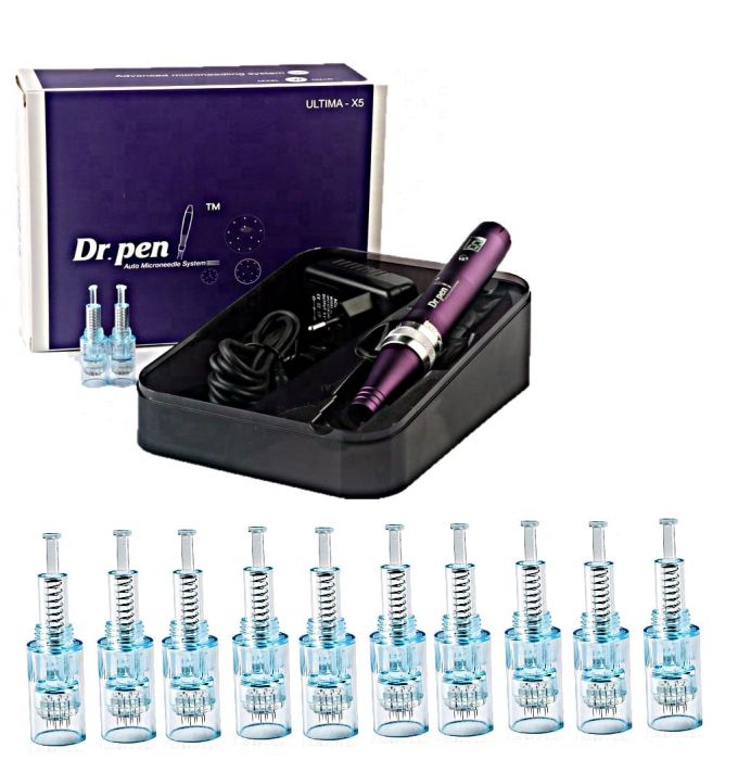 Dr Pen Ultima X5-C (Derma Pen) + 10 Kartridży Mezoterapia Mikroigłowa