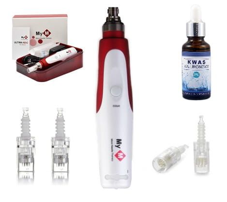 Dermapen MYM  Mezoterapia Mikroigłowa + 12 sztuk + Kwas
